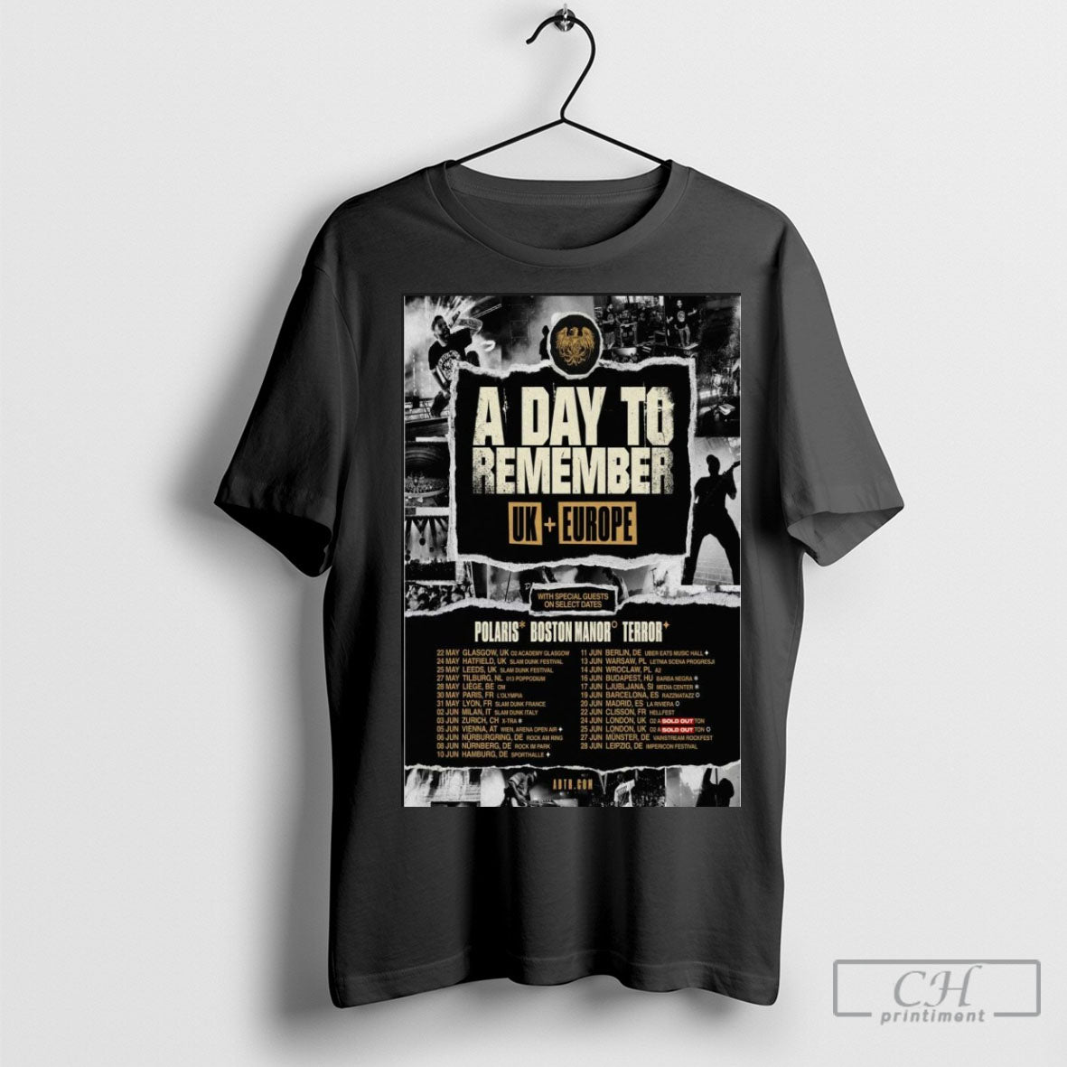 Official A Day To Remember Uk Europe Tour Poster Shirt Sweatshirt