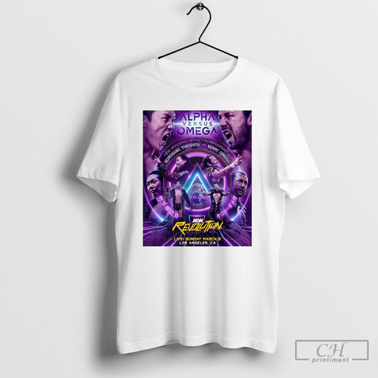 Official Aew Revolution Alpha Vs Omega Aew International Championship Konosuke Takeshita Vs Kenny Omega Sun Mar 9 2025 Poster T Shirt Sweatshirt Cutom Poster Coffee Mugs Ornaments