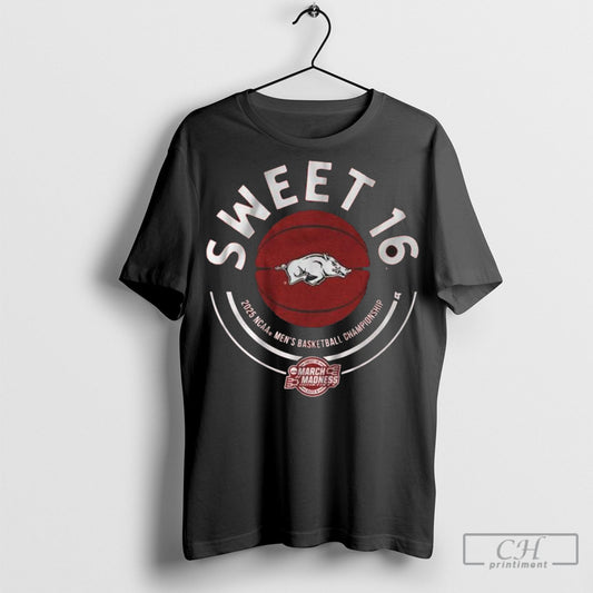 Official Arkansas Basketball 2025 Sweet Sixteen Shirt Hoodie
