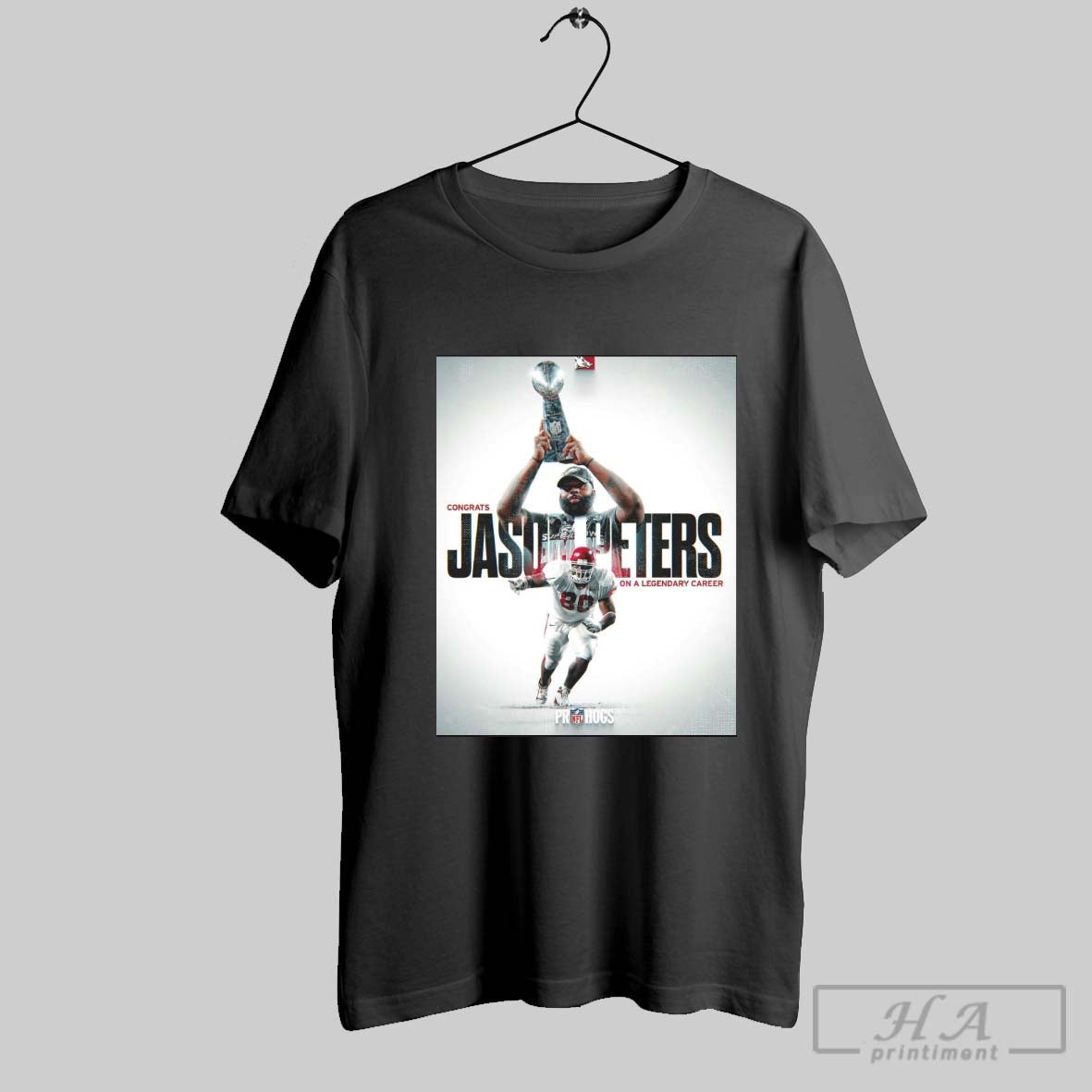 Official Arkansas Razorback Football Congrats Jason Peters On A Legendary Career Pro Football Hall Of Fame Poster T Shirt