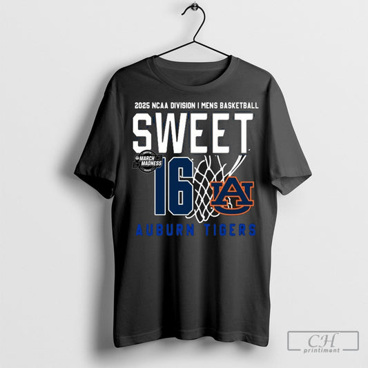 Official Auburn Tigers Mens Basketball 2025 Ncaa Tournament Sweet 16 Net T Shirt Hoodie