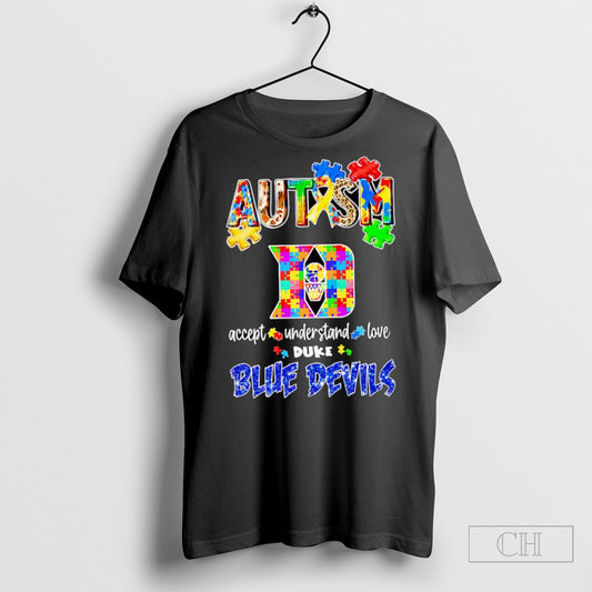 Official Autism Accept Understand Love Duke Blue Devils Diamond Shirt Sweatshirt Poster