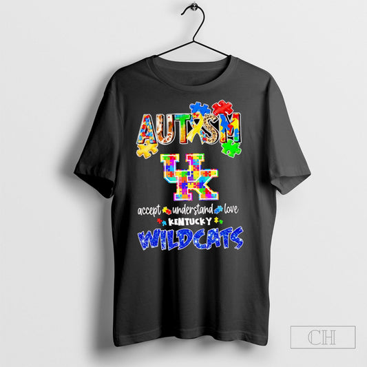 Official Autism Accept Understand Love Kentucky Wildcats Diamond Shirt Sweatshirt Poster