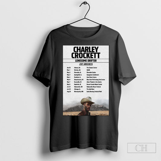 Official Charley Crockett Lonesome Drifter 2025 Poster Shirt Sweatshirt