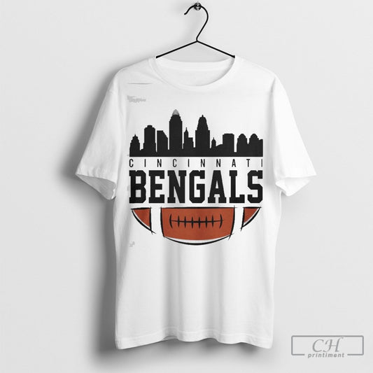 Official Cincinnati Bengals American Football Team Nfl 2025 City Skyline T Shirt Sweatshirt Cutom Poster Coffee Mugs Ornaments