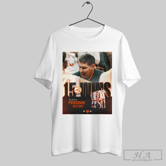 Official Clemson Tigers Grit New Program Record 15th Acc Win Last Night The Most In Program History Poster T Shirt