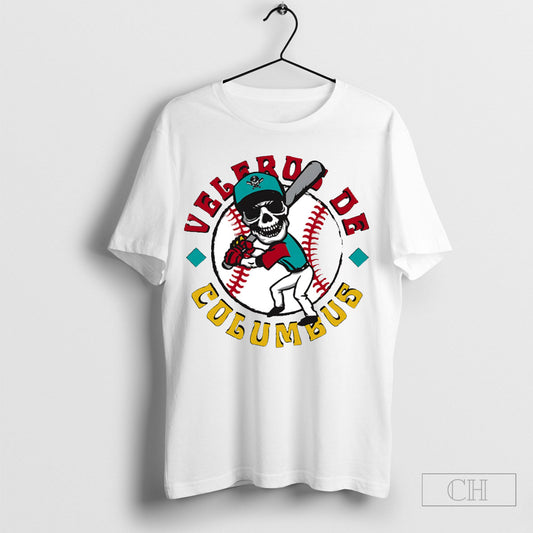 Official Columbus Clippers Where Im From Veleros Guy Batting Skeleton Shirt Sweatshirt Poster