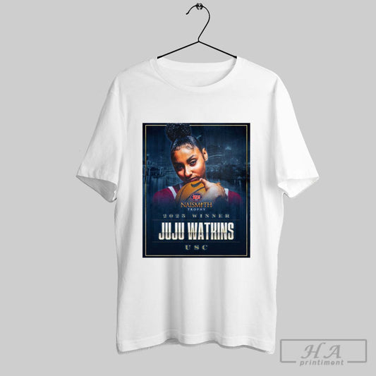 Official Congratulations Juju Watkins Usc Trojans Basketball 2025 Winner Naismith Trophy Poster T Shirt