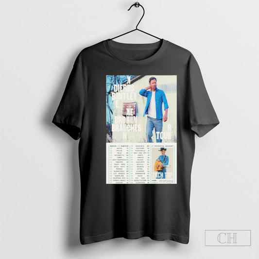 Official Dierks Bentley Broken Branches 2025 Concert Poster T Shirt Sweatshirt Tee Shirt