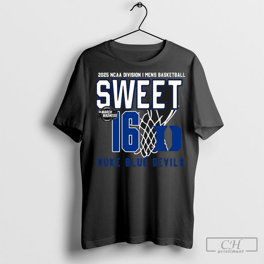 Official Duke Blue Devils Mens Basketball 2025 Ncaa Tournament Sweet 16 Net T Shirt Hoodie
