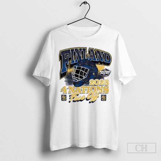 Official Finland Nations Face Off 2025 4 Nations Helmet Shirt Sweatshirt Poster