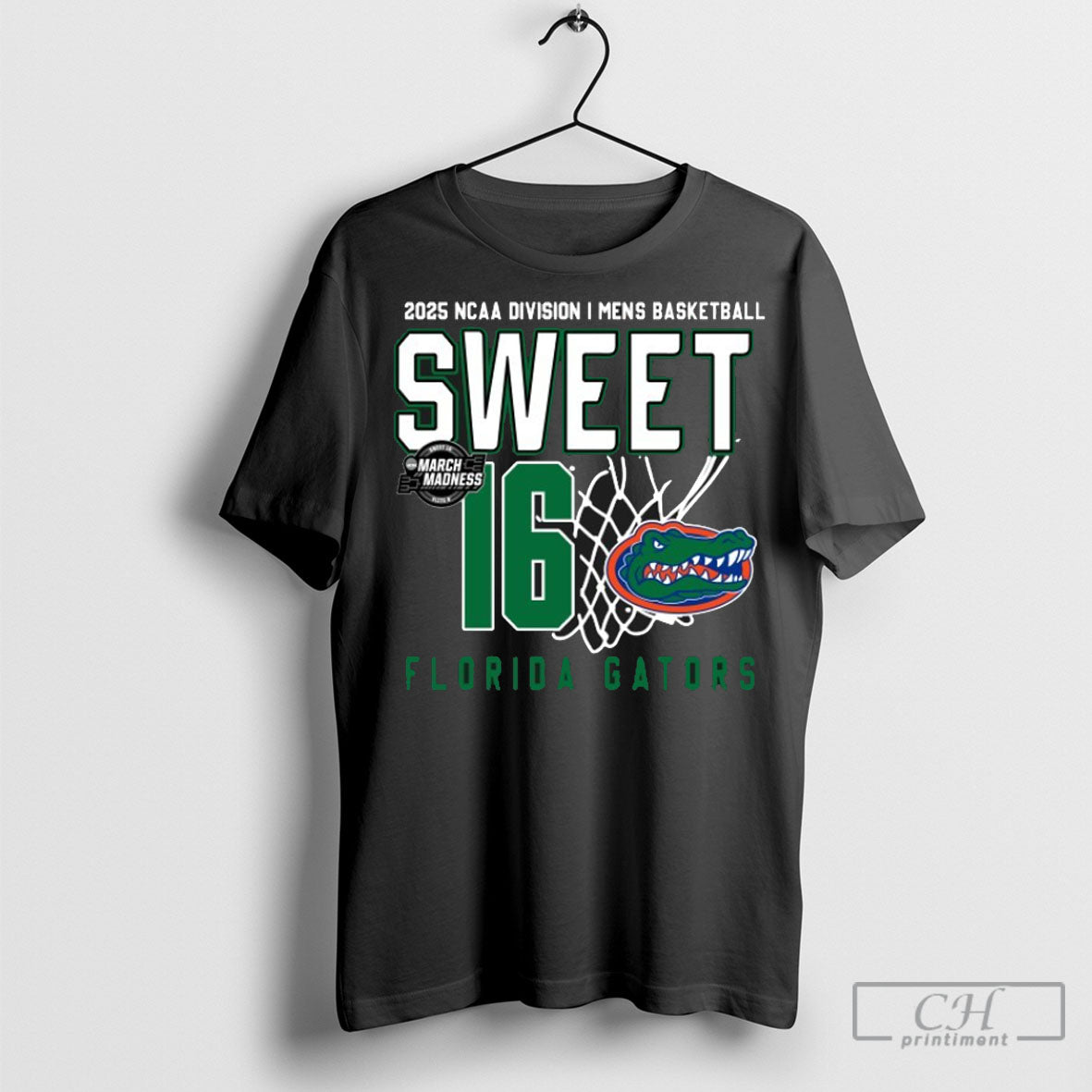 Official Florida Gators Mens Basketball 2025 Ncaa Tournament Sweet 16 Net T Shirt Hoodie