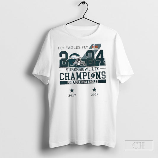 Official Fly Eagles Fly 2024 Super Bowl Lix Champions Shirt Sweatshirt Poster