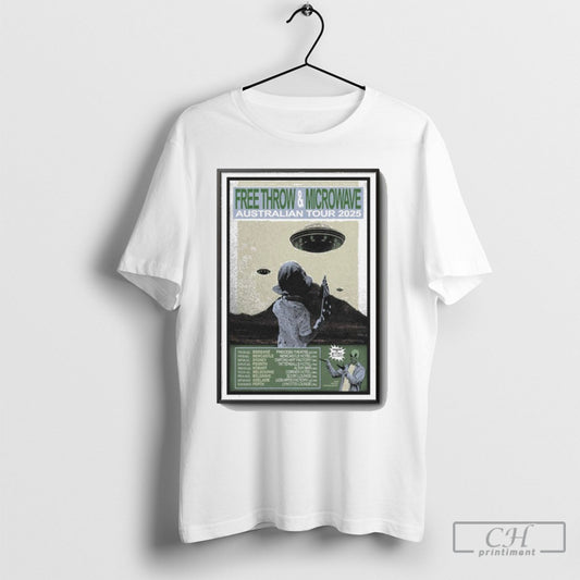 Official Free Throw Microwave 2025 Australian Tour Poster Shirt Sweatshirt