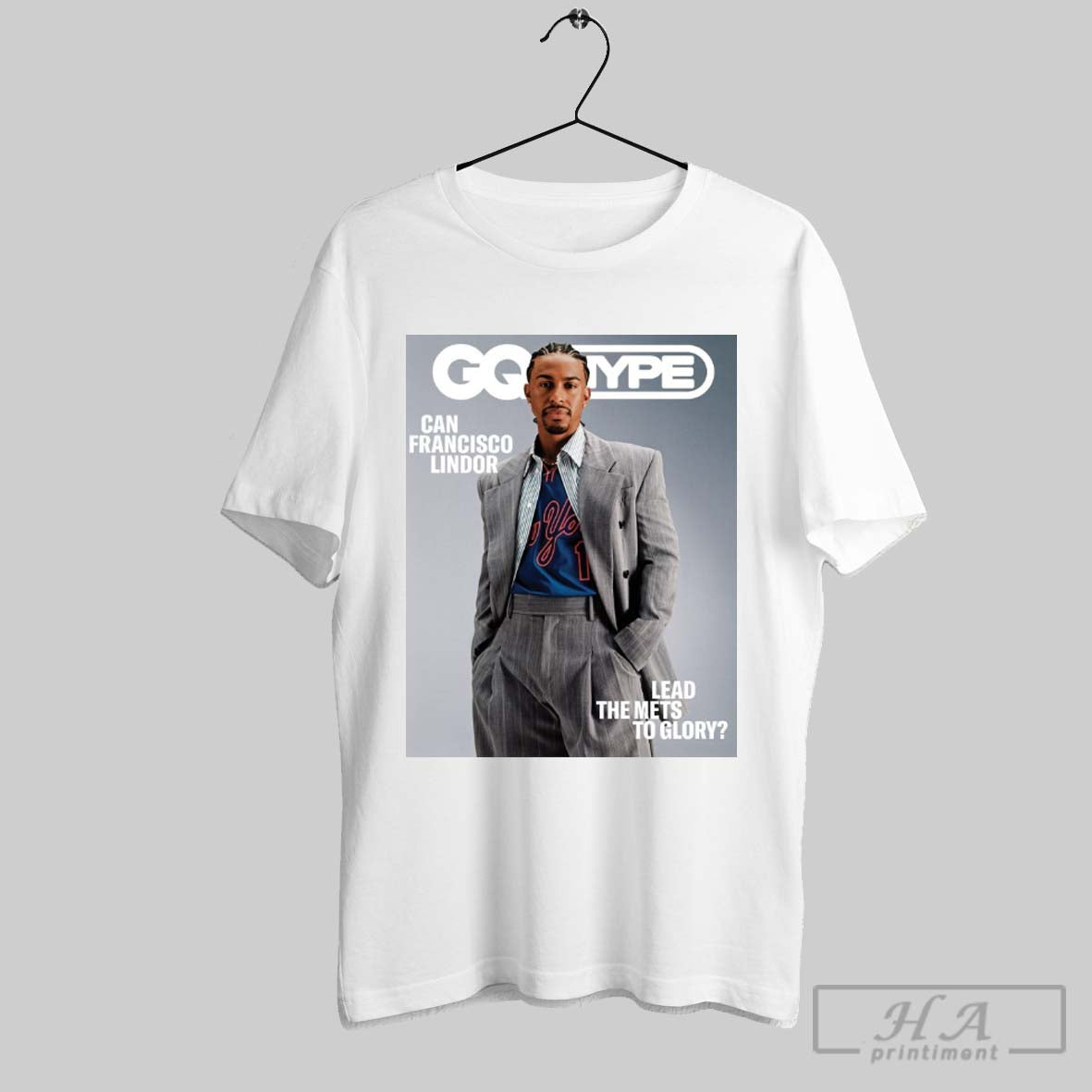 Official Gq Hype Can Francisco Lindor Lead The Mets To Glory New York Mets Poster T Shirt