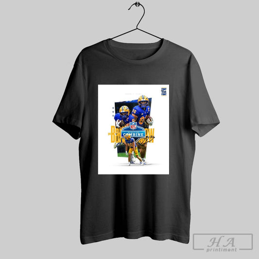 Official Gavin Bartholomew Pittsburgh Panthers Football 2025 Nfl Scouting Combine Fight Pitt Fight Signature Poster T Shirt