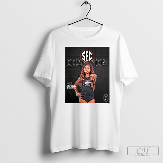 Official Georgia Track And Field Kaila Jackson First Team All Sec Sec Championships 2025 Poster Shirt Sweatshirt