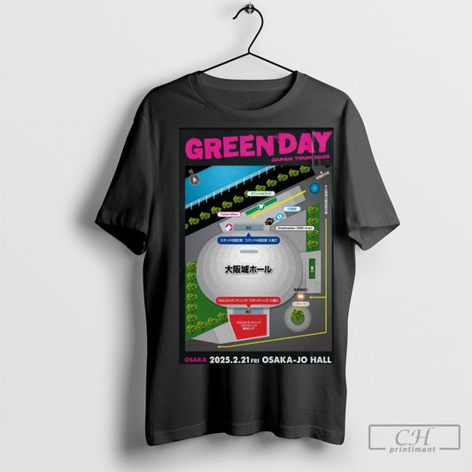 Official Green Day Osaka Japan Event Poster Shirts
