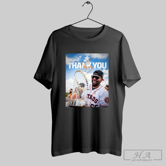 Official Houston Astros Thank You World Series Champion Jose Urquidy Best Of Luck In Detroit Signature Poster T Shirt