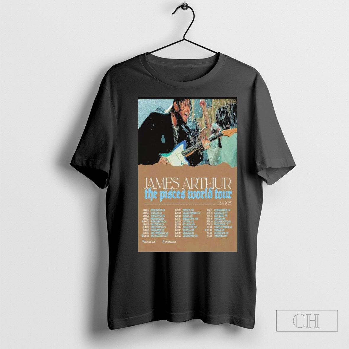 Official James Arthur The Pisces World 2025 Dates Poster Event T Shirt Sweatshirt