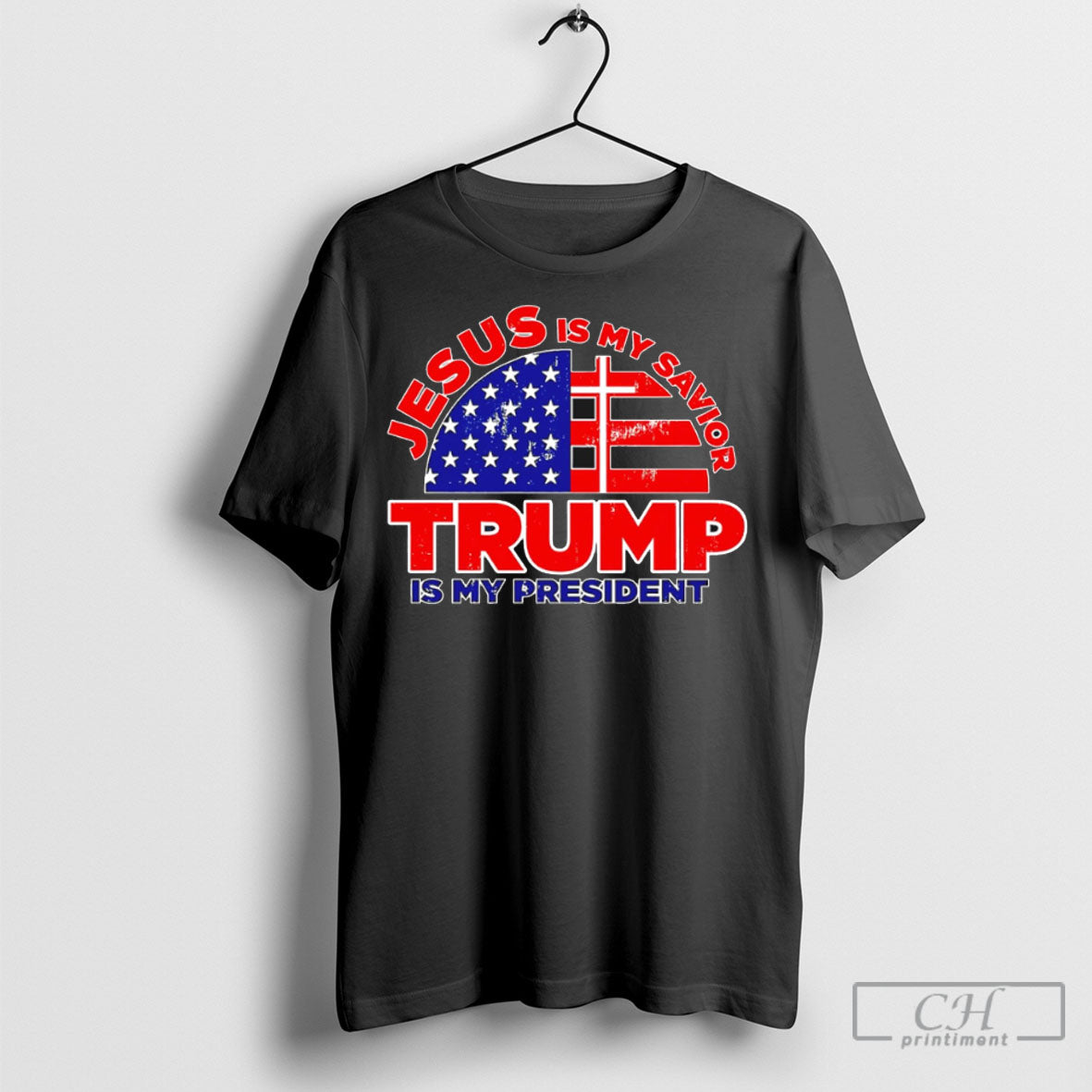 Official Jesus Is My Savior Trump Is My President Shirt Sweatshirt Poster