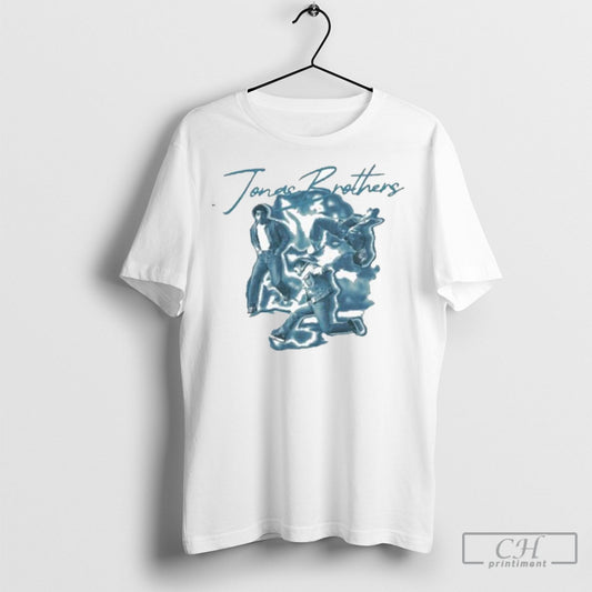 Official Jonas Brothers Love Me To Heaven Blue Airbrush T Shirt Sweatshirt Poster