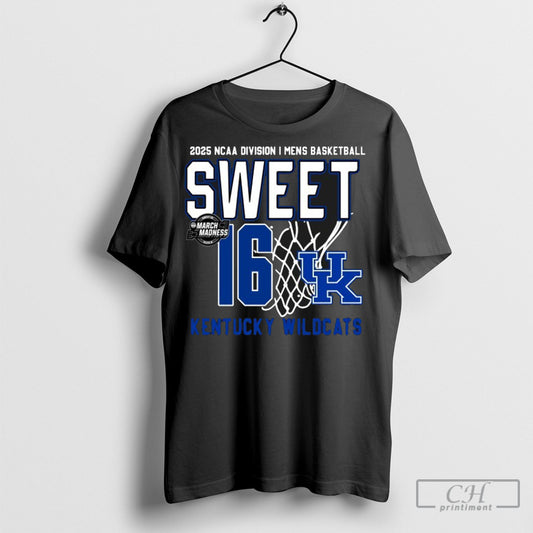 Official Kentucky Wildcats Mens Basketball 2025 Ncaa Tournament Sweet 16 Net T Shirt Hoodie