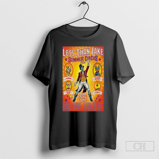 Official Less Than Jake Summer Circus 2025 Tour Poster Shirts