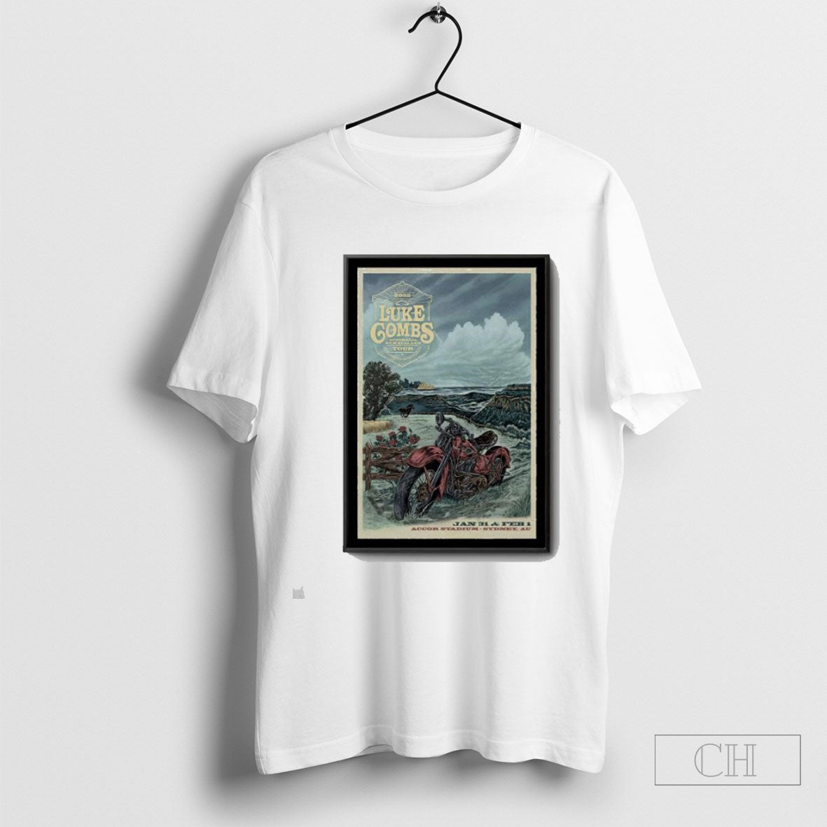 Official Luke Combs Sydney Au Jan 31 Feb 1 2025 Accor Stadium Poster Shirt Sweatshirt Tee Shirt