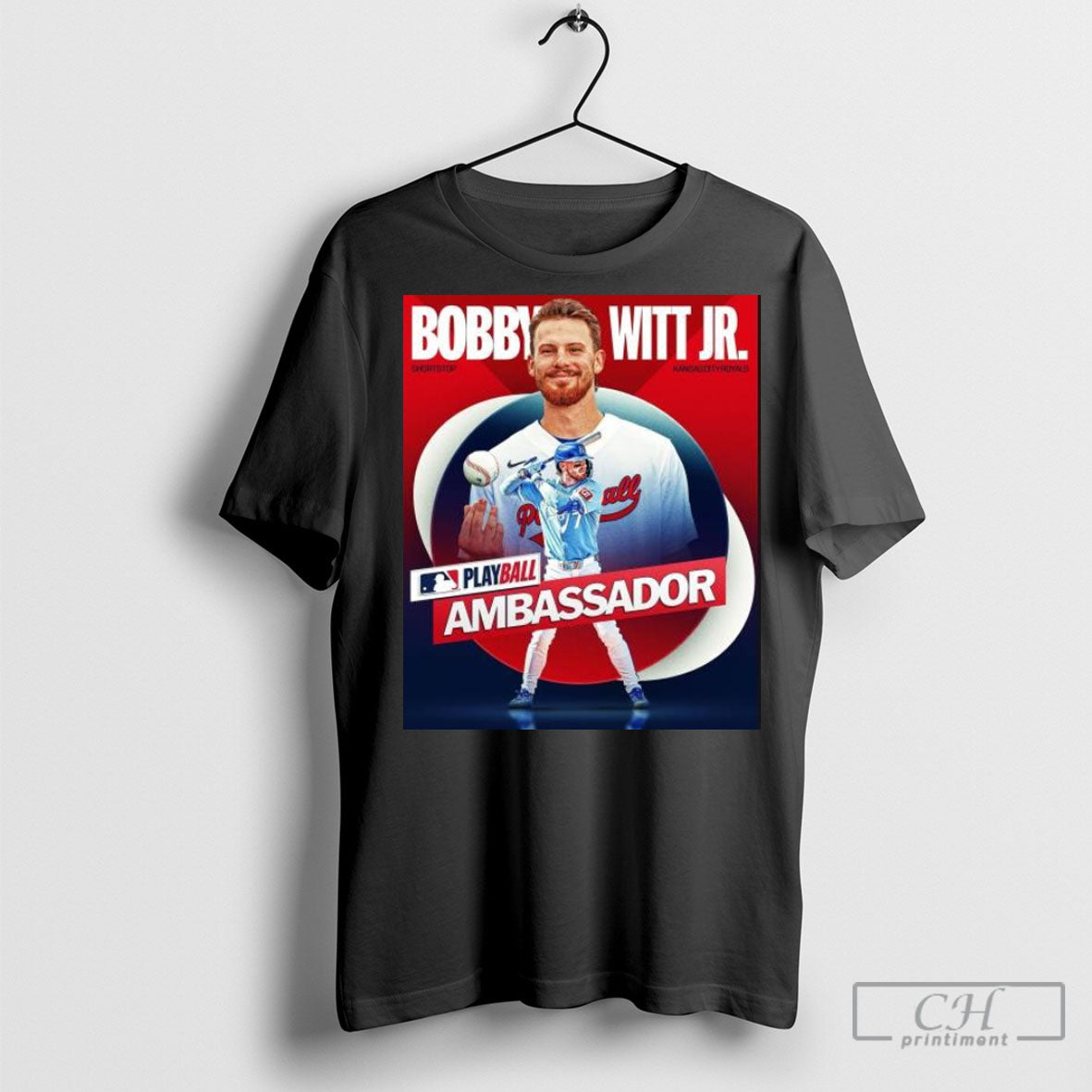 Official Mlb First Ever Play Ball Ambassador Superstar Bobby Witt Jr Kansas City Royals Baseball 2025 T Shirt Hoodie