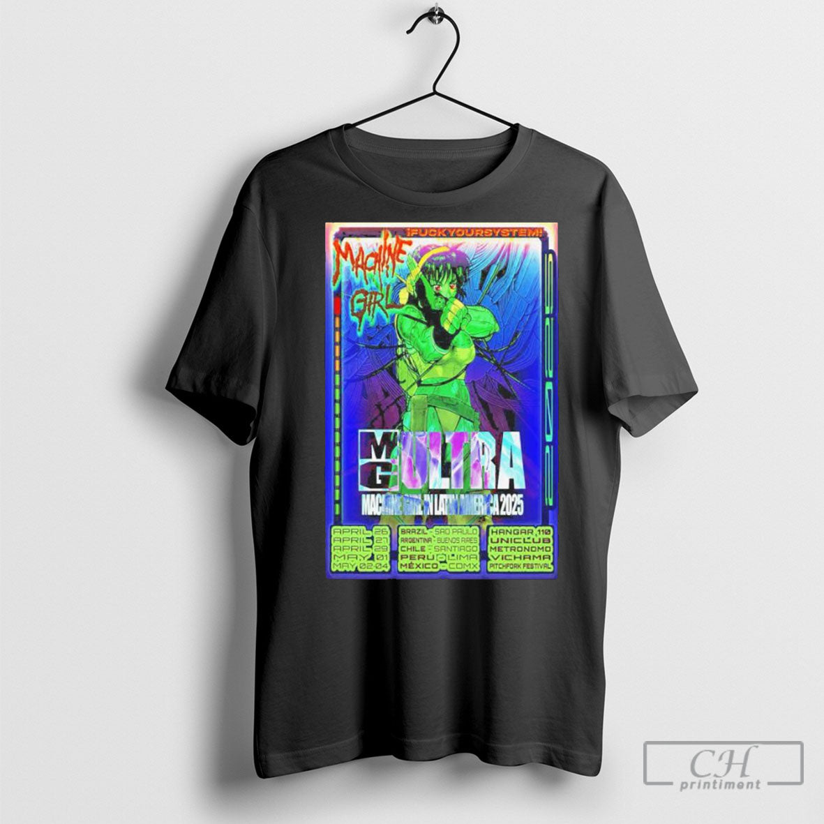 Official Machine Girl Mgultra In Latin America 2025 Tour Poster T Shirt Sweatshirt