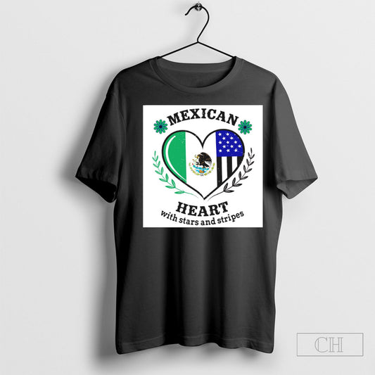 Official Mexican Heart With Stars Stripes Shirt Sweatshirt Poster
