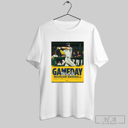 Official Michigan Wolverines Baseball Gameday Getup Its Michigan At Illinois Vero Beach Fl Poster T Shirt
