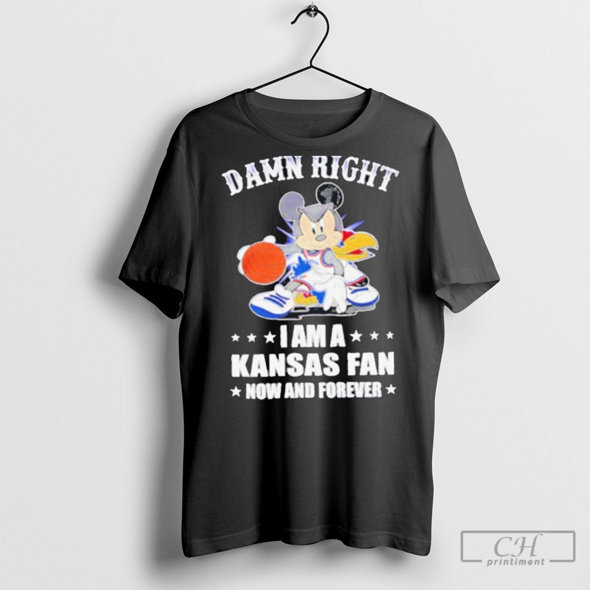 Official Mickey Mouse Damn Right I Am A Kansas Basketball Fan Now And Forever T Shirt Sweatshirt Cutom Poster Coffee Mugs Ornaments
