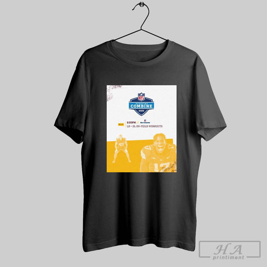 Official Minnesota Golden Gopher Football Nfl Scouting Combine 2025 Cody Lindenberg And Masta Joyner Lb Dl On Field Workouts Poster T Shirt