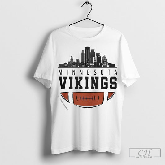 Official Nfl 2025 City Skyline Minnesota Vikings American Football Team T Shirt Sweatshirt Cutom Poster Coffee Mugs Ornaments