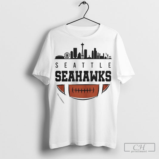Official Nfl 2025 City Skyline Seattle Seahawks American Football Team T Shirt Sweatshirt Cutom Poster Coffee Mugs Ornaments