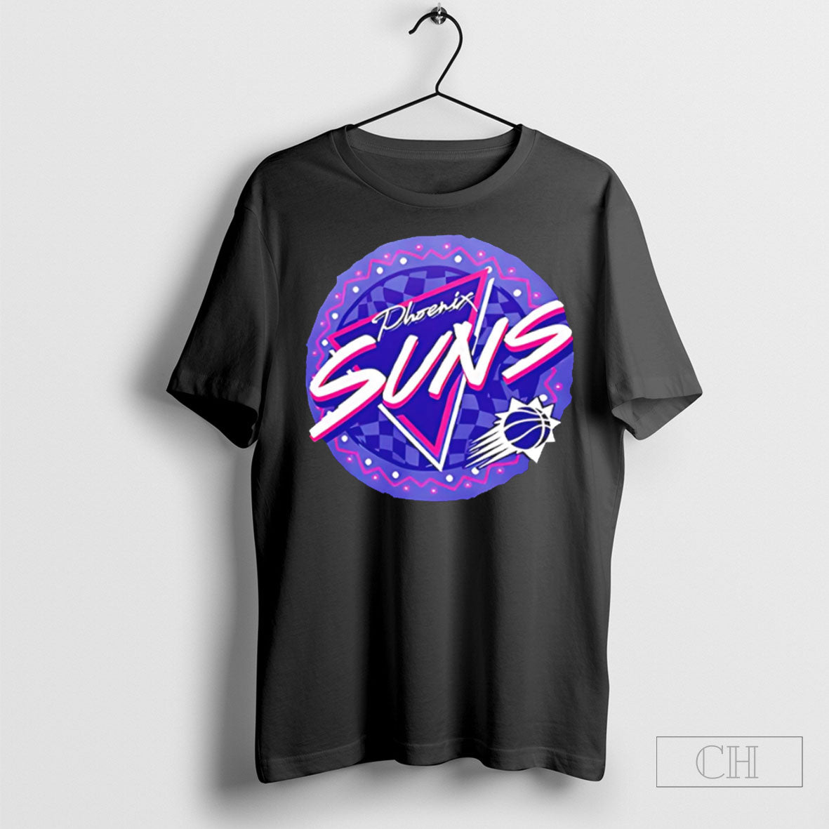 Official New Era Purple Phoenix Suns Glow In The Dark Logo Shirt Sweatshirt Poster