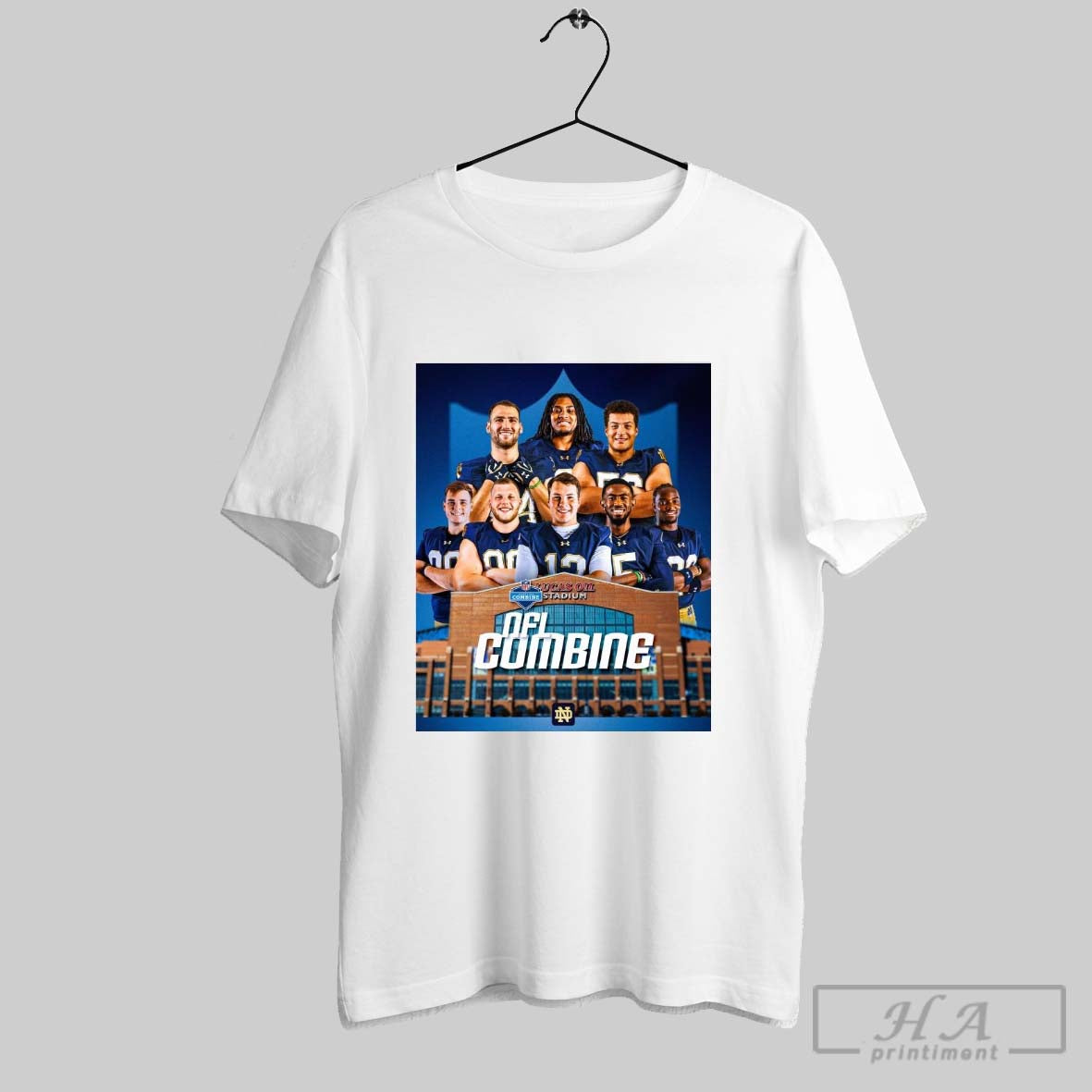Official Notre Dame Fighting Irish Football Jack Kiser Xavier Watts Howard Cross Iii 2025 Nfl Scouting Combine Starts Today Poster T Shirt