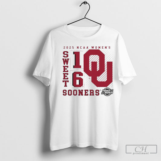 Official Oklahoma Sooners 2025 Ncaa Womens Basketball Tournament March Madness Sweet 16 Shirt Hoodie