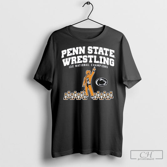 Official Penn State Nittany Lions Wrestling 13x National Champions Mascot T Shirt Sweatshirt Poster