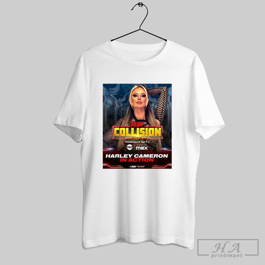 Official Poster Aew Collision Harley Cameron In Action March 8 2025 T Shirts