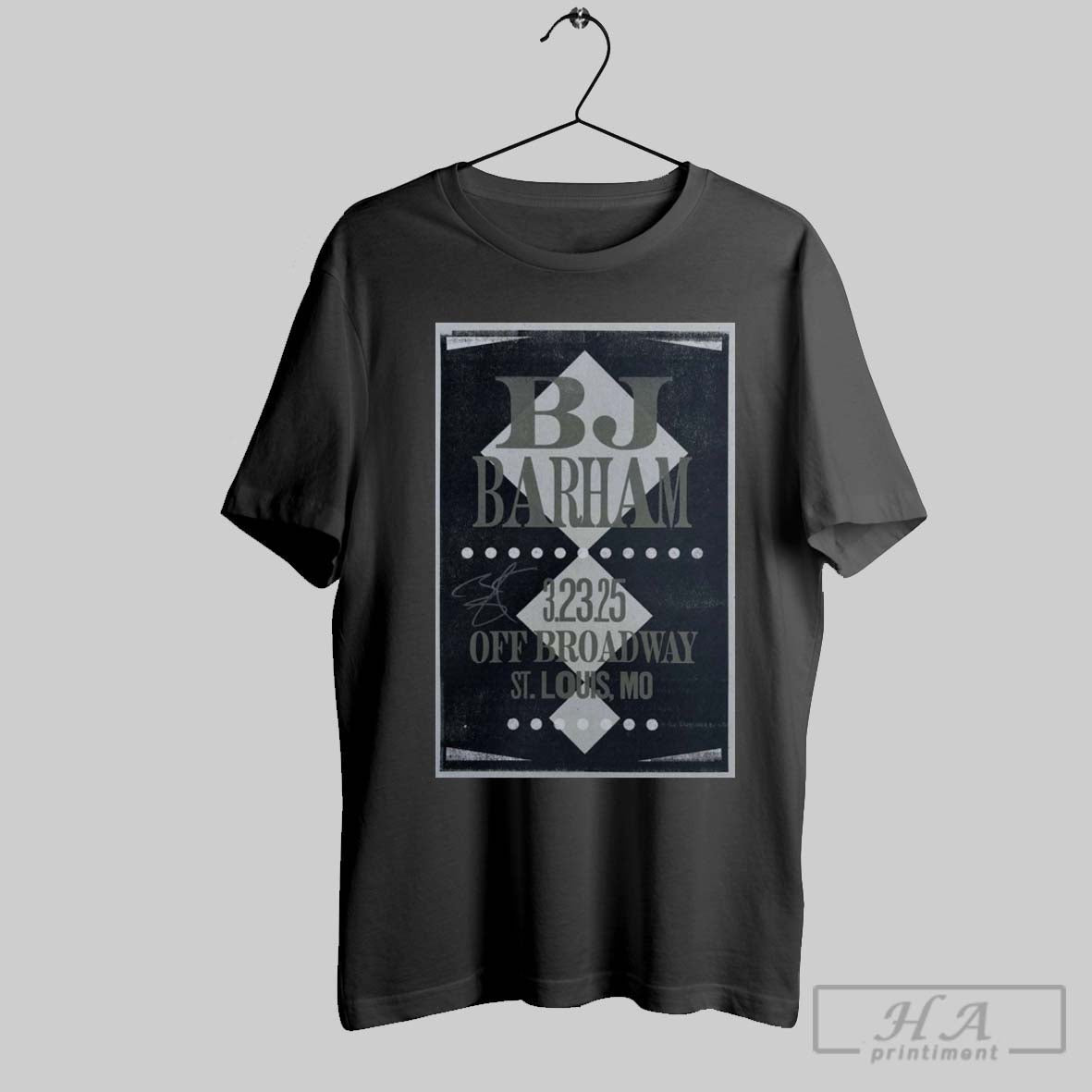 Official Poster Bj Barham March 23 2025 Off Broadway St Louis Mo Tour Signature T Shirt