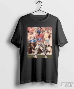 Bella + Canvas T-shirt: Poster Bo Nix of the Denver Broncos NFL 2024 Graphic Signature