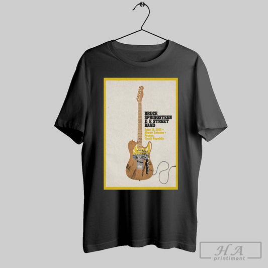 Official Poster Bruce Springsteen And E Street Band Tour June 15 2025 Airport Letnany Prague Czech Republic T Shirt
