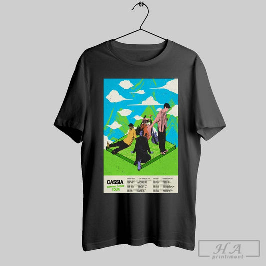Official Poster Cassia Everyone Outside Tour 2025 March 26th Los Angeles Usa March 29th San Francisco Usa T Shirt