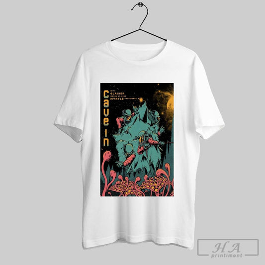 Official Poster Cave In March 27 2025 Myrtle In Providence Ri Tour With Glacier T Shirt