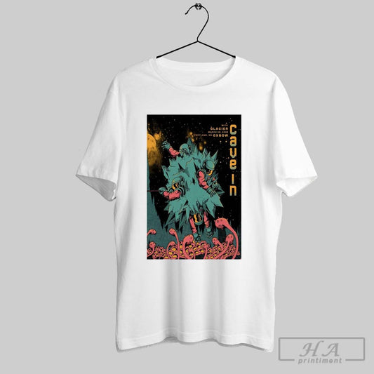 Official Poster Cave In March 28 2025 Oxbow Portland Me With Glacier T Shirt