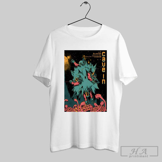 Official Poster Cave In March 28th 2025 Portland Me Tour T Shirt