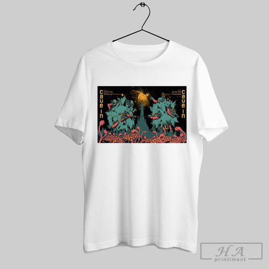 Official Poster Cave In Show March 27 28 2025 Providence And Portland With Glacier T Shirt